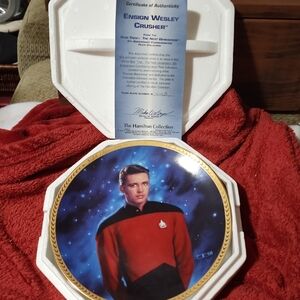 Star Trek Ensign Wesley Crusher Collector Plate.